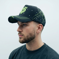 Casquettes de baseball unisexes en coton de haute qualité avec broderie 3D, cinq panneaux, avec logo pour hommes