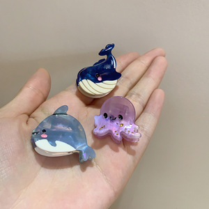 Petites pinces à cheveux en acrylique <span class=keywords><strong>de</strong></span> la série Ocean, pinces à cheveux mignonnes en forme <span class=keywords><strong>de</strong></span> baleine, d'étoile <span class=keywords><strong>de</strong></span> mer, <span class=keywords><strong>de</strong></span> <span class=keywords><strong>crabe</strong></span>, <span class=keywords><strong>de</strong></span> dessin animé pour les franges latérales - Product Image 4