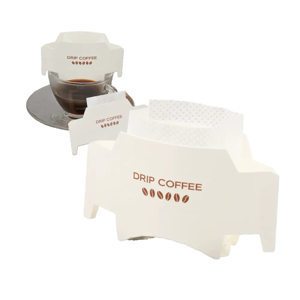 Custom Printed Single Serve Coffee Tea Sachet Packing Portable Hanging Ear Drip Coffee Filter Bag Outer Packaging