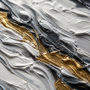 <span class=keywords><strong>Peinture</strong></span> à l'huile abstraite à effet marbré peinte à la main, design veiné <span class=keywords><strong>noir</strong></span>, <span class=keywords><strong>blanc</strong></span> <span class=keywords><strong>et</strong></span> or, peintures murales de <span class=keywords><strong>paysage</strong></span> - Product Image 2