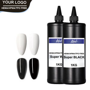 Esmalte de <span class=keywords><strong>Uñas</strong></span> <span class=keywords><strong>en</strong></span> Gel Súper <span class=keywords><strong>Negro</strong></span> <span class=keywords><strong>y</strong></span> <span class=keywords><strong>Blanco</strong></span>, Productos de Belleza de Tendencia 2026, No Tóxico, Saludable, Sin HEMA, Sin TPO, Vegano, Suministros Populares - Product Image 5
