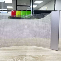 Film LED transparent ultra-fin, flexible, souple, auto-adhésif pour fenêtre extérieure, film LED cristal, écran LED P10