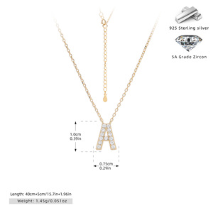 <span class=keywords><strong>Jojo</strong></span> สร้อยคอชุบทอง14K 925เงินสร้อยคอเพทายลูกบาศก์สำหรับผู้หญิงโซ่เชื่อมโยงทันสมัยคลาสสิกตัวอักษรสแตนเลสสำหรับงานแต่งงาน - Product Image 4