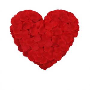 Muestra Gratuita <span class=keywords><strong>de</strong></span> Pétalos <span class=keywords><strong>de</strong></span> Rosa <span class=keywords><strong>de</strong></span> Seda Rojo Intenso, Textura Satinada, Gran Cantidad, Decoración Romántica para Bodas y Hogar, Reutilizables - Product Image 3