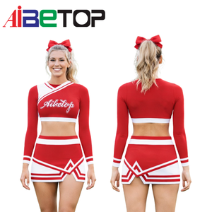 Uniformes <span class=keywords><strong>de</strong></span> porristas personalizados para competición, <span class=keywords><strong>de</strong></span> tres piezas, tela elástica, personaliza el logotipo y el color del equipo, venta directa <span class=keywords><strong>de</strong></span> fábrica sin intermediarios. - Product Image 2