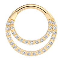 Bijoux de corps éternels en métal 14K Piercing bijoux Segment Ring Hing Clicker Ring Ear Piercings