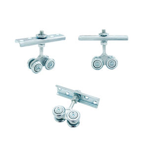 슬라이딩 도어 및 창 스틸 더블 휠 레일 매달려 탑 트롤리 실버 슬라이딩 트랙 롤러 매달려 헛간 도어 레일 트롤리 휠 - Product Image 3