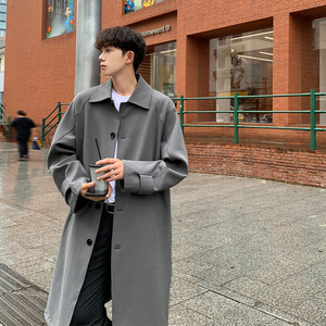 Veste bomber streetwear longue transfrontalière pour homme, nouvelle collection automne 2025, style coréen, coupe ample décontractée pour couples - Product Image 3