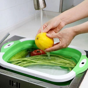 Multifunctional Cutting Board Home Washing Fruit <b>Pot</b> Cutting <b>Vegetables</b> Folding Cutting Board - Product Image 3