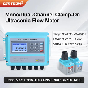 多チャンネルクランプ式超音波水流量計 DN15~6000 非接触型 4~20mA RS485出力 配管監視用 - Product Image 2
