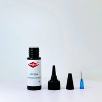 Colle UV pour extensions de cheveux, adhésif respectueux de la peau, non irritant, imperméable, séchage rapide, liaison invisible sans couture
