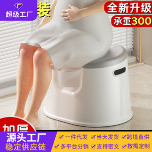 Tabouret de salle de bain de style japonais, chaise de douche 42x30x33cm, en plastique antidérapant pour personnes âgées, adultes enceintes, siège de toilette - Product Image 5