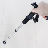 Bâton de trekking en alliage d'aluminium réglable de haute qualité pour la randonnée et l'escalade Poignée en caoutchouc pour les promenades en plein air