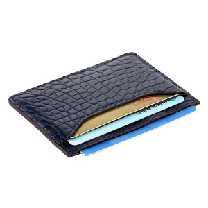 <span class=keywords><strong>Porta</strong></span> Biglietti da Visita di Alta Qualità in Pelle Firmata da Uomo <span class=keywords><strong>Porta</strong></span> <span class=keywords><strong>Carte</strong></span> di Credito di Lusso in Pelle di <span class=keywords><strong>Coccodrillo</strong></span> - Product Image 4