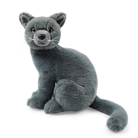 Super mignon chat en peluche réaliste de 25 cm avec tissu super doux pour soulager le stress - Cadeau d'anniversaire