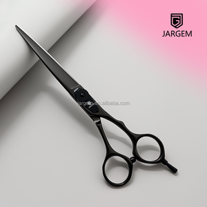Factory Supply <strong>Barber</strong> Hair Cutting Scissors <strong>Set</strong> 6 Inch Black Coated ATS-314 Hairdressing Scissors - Product Image 2