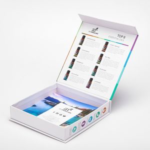 可生物降解豪华硬质纸板盒定制印刷翻转顶盒精油磁性礼品盒 - Product Image 4