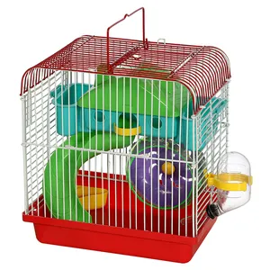 Wholesale Factory Luxury Custom Cheap Double Layers Plastic Metal Hamster Cage For Sale
