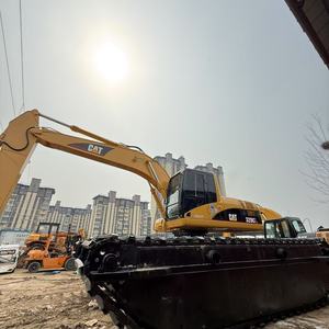 Excavadora anfibia Caterpillar cat320cl 320d usada de 20 toneladas con pontones laterales - Product Image 4
