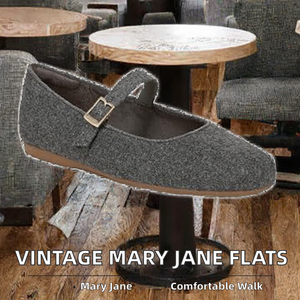 Chaussures plates Mary Jane pour femmes, printemps automne, doublure en PU, boucle métallique, sangle simple, chaussures de marche quotidiennes vintage - Product Image 2