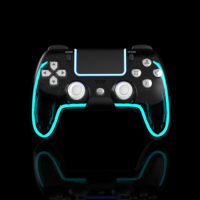 Manette sans fil de haute qualité avec 2 joysticks 3D à effet Hall intégrés, fonction programmable et boutons arrière pour PS4/Android et iOS
