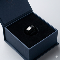 Boîte d'emballage rigide pliable avec fermeture magnétique, style bijou, pour bague connectée, avec estampage à chaud élégant