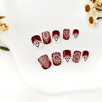 GMPC/Sedex/ISO/EUDR Faux ongles à pression de style henné pour un usage quotidien et des occasions spéciales Faux ongles à motifs élégants