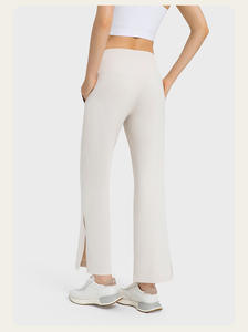 Pantalones Deportivos de Yoga para Mujer, Estilo Casual, Cintura Alta, Ajustados, con Abertura, para Fitness - Product Image 3
