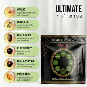 Cápsulas de Aceite de Orégano Silvestre Sin Gluten de Alta Calidad, Suplemento en Cápsulas Blandas, Aumenta la Inmunidad y Apoya la Digestión - Product Image 3