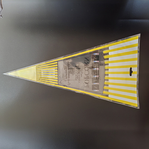 Tùy chỉnh trong suốt PE nhựa quà tặng bao bì túi tam giác kẹo bỏng ngô dày Ice <span class=keywords><strong>Cone</strong></span> nướng nổi cho siêu thị - Product Image 2