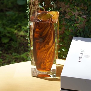 Jarrón artístico de cristal acrílico ámbar, decoración grande para mesa, para el hogar, regalo de inauguración de casa - Product Image 2