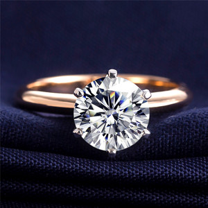 1Carat 2Carat DE VS Lab Grown Diamond <span class=keywords><strong>Ring</strong></span> 18K 14K <span class=keywords><strong>10K</strong></span> Rose <span class=keywords><strong>Gold</strong></span> Engagement Solitaire Tổng Hợp Nhẫn Kim Cương 0.5Carat - Product Image 3
