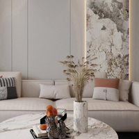 Panneaux muraux en PVC ignifuge KASARO à haute brillance pour la décoration intérieure moderne, utilisation en appartement, divertissement, écologiques, imperméables