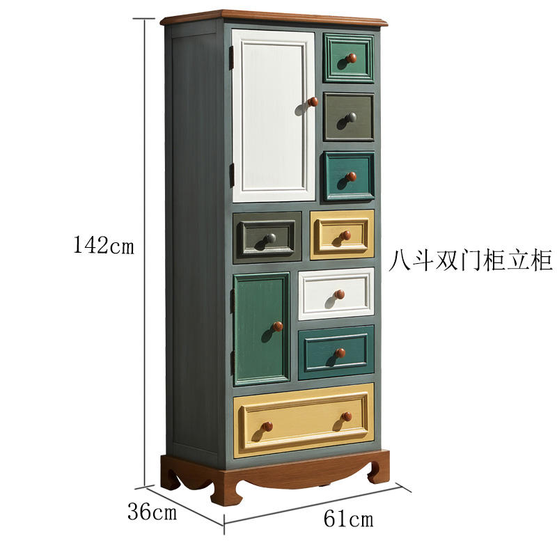 Armoire verticale à huit seaux double porte Dream Blue