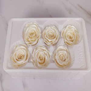 Têtes de roses de 5 à 6 cm, roses dorées réelles et naturelles, conservées, tête de rose dorée éternelle - Product Image 4