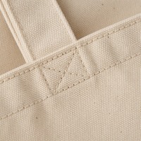 Sacs fourre-tout en toile de coton avec logo personnalisé, sacs d'épicerie, fond carré plat, poignées renforcées pour la vente au détail et l'usage quotidien