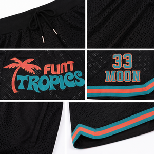 Shorts de sport et de basketball pour hommes, en tissu mesh, avec logo brodé personnalisé, style streetwear tendance, vente en gros, promotion. - Product Image 3