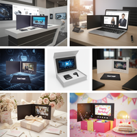 Livre d'or vidéo LCD personnalisé de 10 pouces pour les mariages Livre d'invitation vidéo de style audio et téléphonique Brochure vidéo numérique