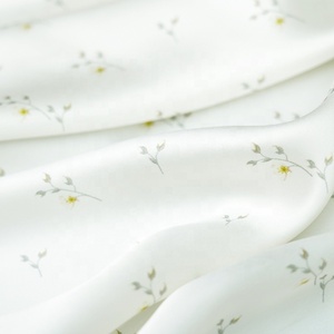 Tessuto di seta Charmeuse personalizzato all'ingrosso 100% tessuto di seta stampato gelso - Product Image 2