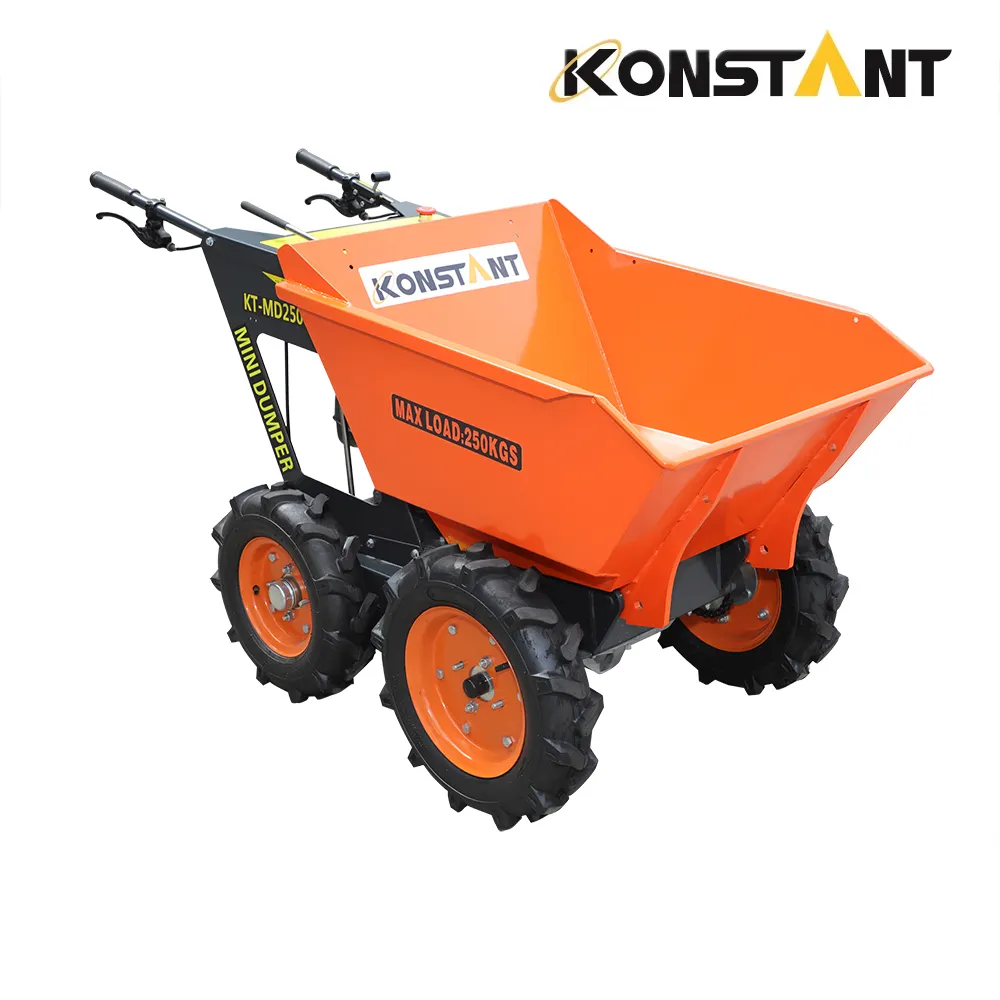 Tất cả các địa hình tiện ích mini theo dõi Dumper Crawler Dumper CE phê duyệt 250kg Mini Máy kéo Diesel/xăng động cơ 3 về phía trước/1 đảo ngược