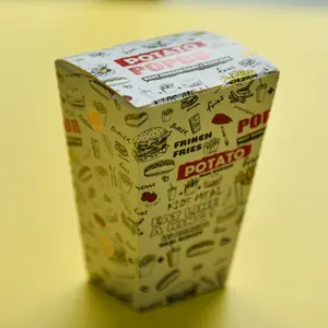 Boîtes en papier à popcorn avec impression de logo personnalisé, emballage de restauration rapide pour hot-dog, conteneur à emporter
