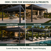 Pérgola Bioclimática de Aluminio Personalizada con Techo de Lamas Ajustables, Fabricante de Pérgolas con Lamas, Venta al por Mayor OEM, Australia