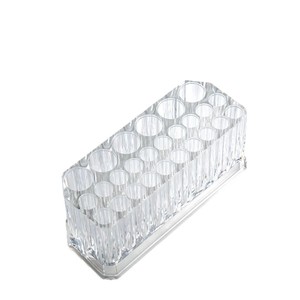 Support à pinceaux de maquillage en acrylique à 26 trous, organisateur de rangement transparent pour outils cosmétiques de bureau - Product Image 5
