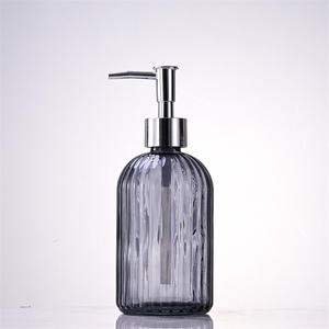 Set Dispenser di Sapone <span class=keywords><strong>Liquido</strong></span> <span class=keywords><strong>in</strong></span> <span class=keywords><strong>Vetro</strong></span> Ricaricabile 400ml, Dispenser per Sapone <span class=keywords><strong>Liquido</strong></span> per Mani Personalizzato con Pompa - Product Image 2