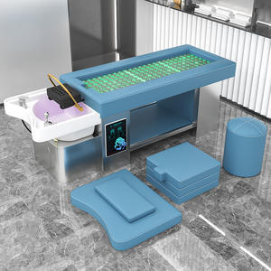 Cama de masaje térmico de <span class=keywords><strong>Jade</strong></span>, cama de masaje, salón de belleza, ciclo de agua inteligente especial, calentador de agua, cama de champú - Product Image 3
