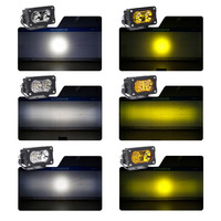 Feux antibrouillard LED 20W, 3,3 pouces, éclairage extérieur automobile, blanc jaune, IP67, 9-36V DC, camion, SUV, 4x4, tout-terrain, 12V 24V, spot