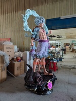 Statue grandeur nature de Luffy Gear 5 en résine, sculpture Nika Luffy, décoration de magasin et centre commercial, fournie directement par l'usine
