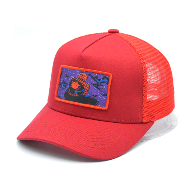 Bulk Custom  Manufacturer Patch 5 Panel Snapback Polyester Trucker Hat Cap