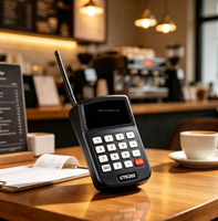 Système d'appel à distance facile à utiliser avec bipeurs vibrants en ABS pour cafés