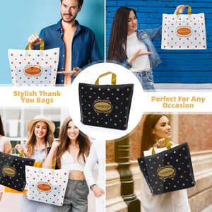 Bolsas de Plástico Reutilizables Personalizadas de 12 x 15 Pulgadas con Asa Troquelada para Compras, Dulces y Empaque de Ropa - Product Image 6